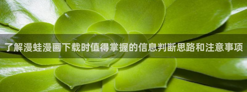免费看漫画找漫画：了解漫蛙漫画下载时值得掌握的信息判断思路和注意事项